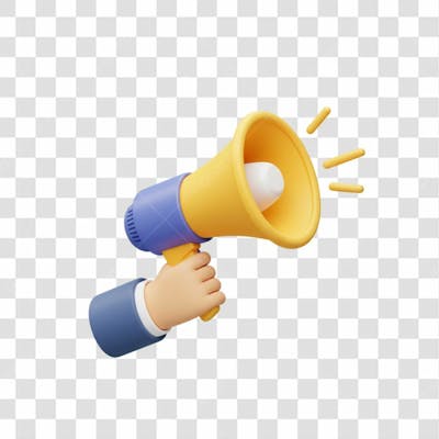 Megafone 3D Para Composição