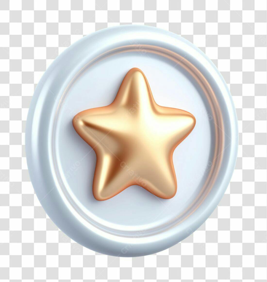 Ícone Estrela Dourada PNG com fundo transparente
