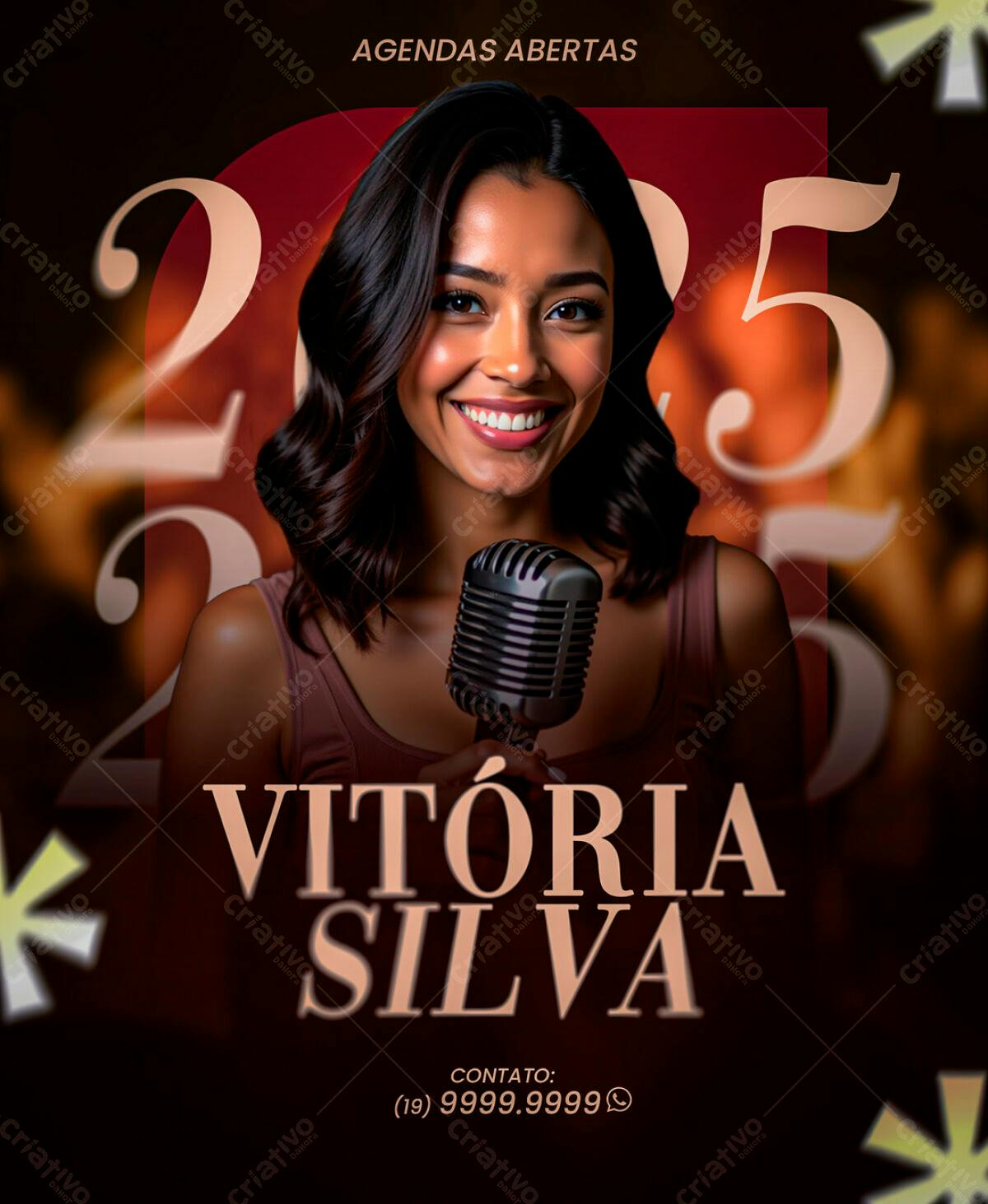 Flyer para Cantora PSD Editável