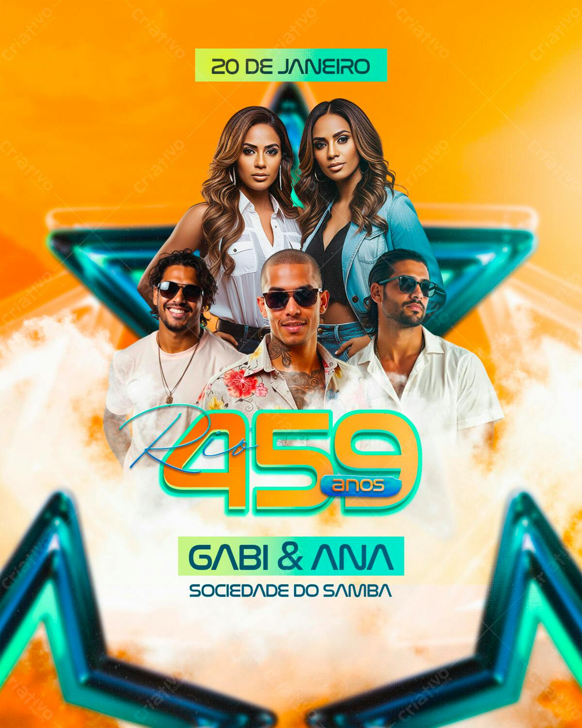 Flyer para Festa de 459 Anos PSD Editável