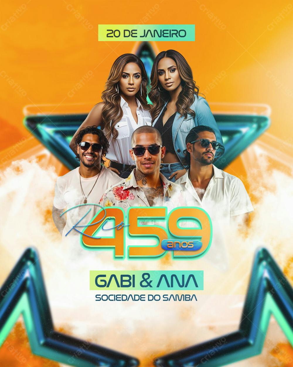 Flyer Evento Rio 459 Anos Feed