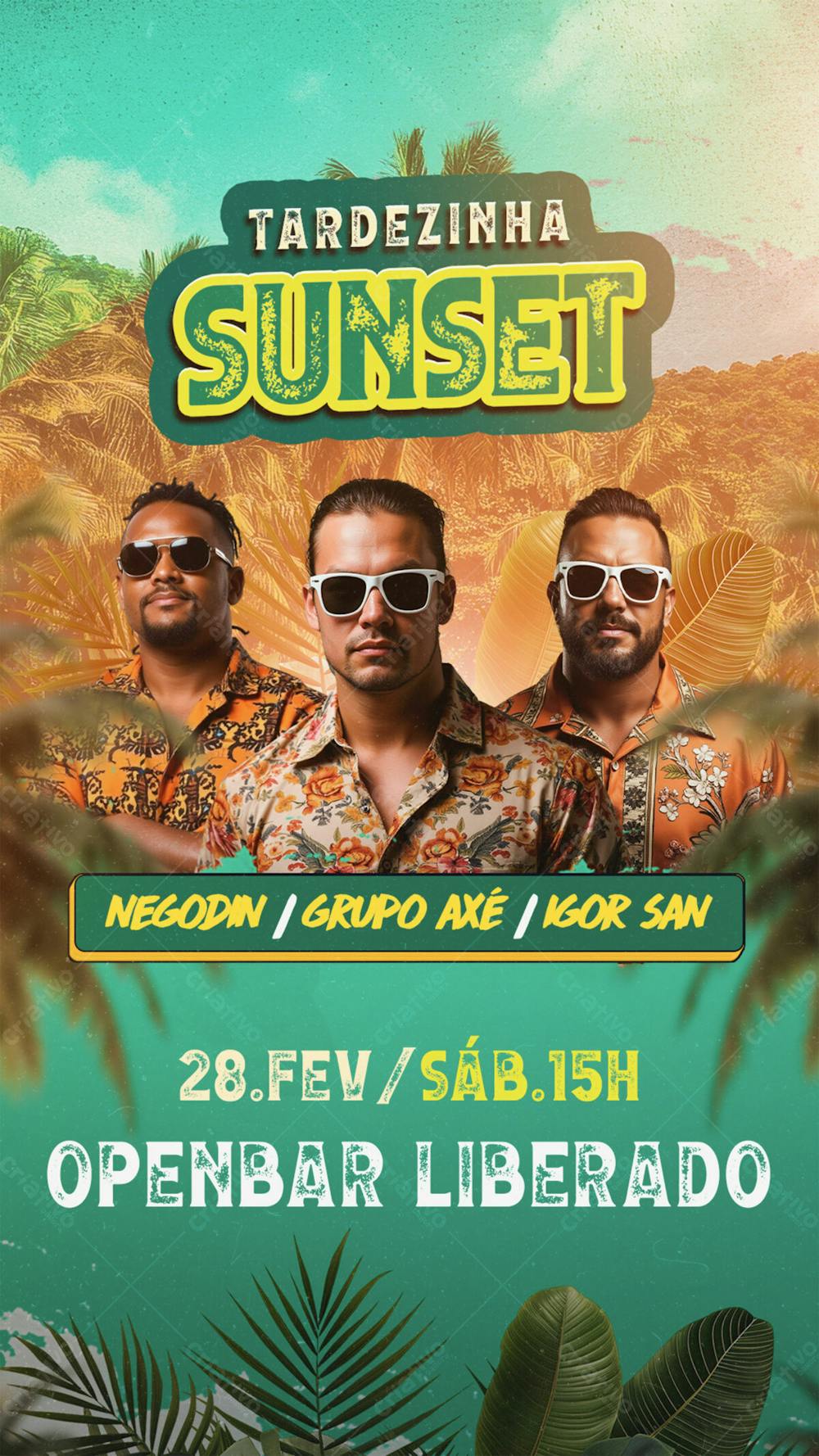 Flyer Evento Tardezinha Sunset Story