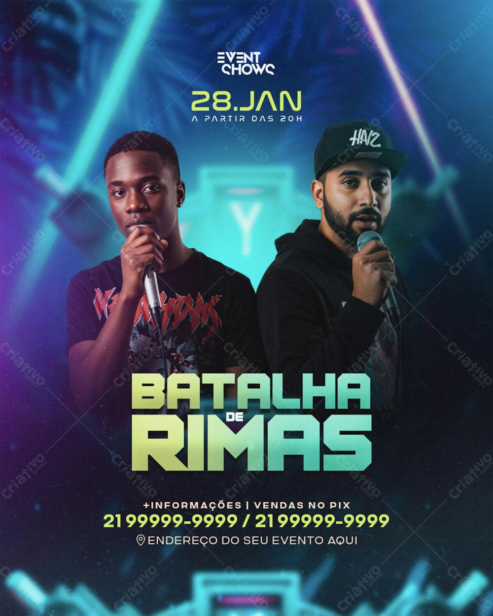 Flyer Evento Batalha De Rimas Feed