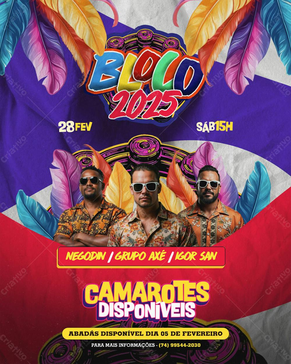 Flyer Evento Bloco 2025 Feed