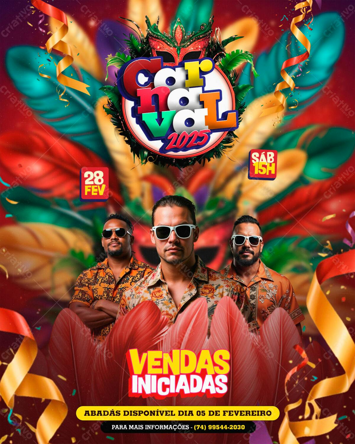 Flyer Carnaval 2025 PSD Editável