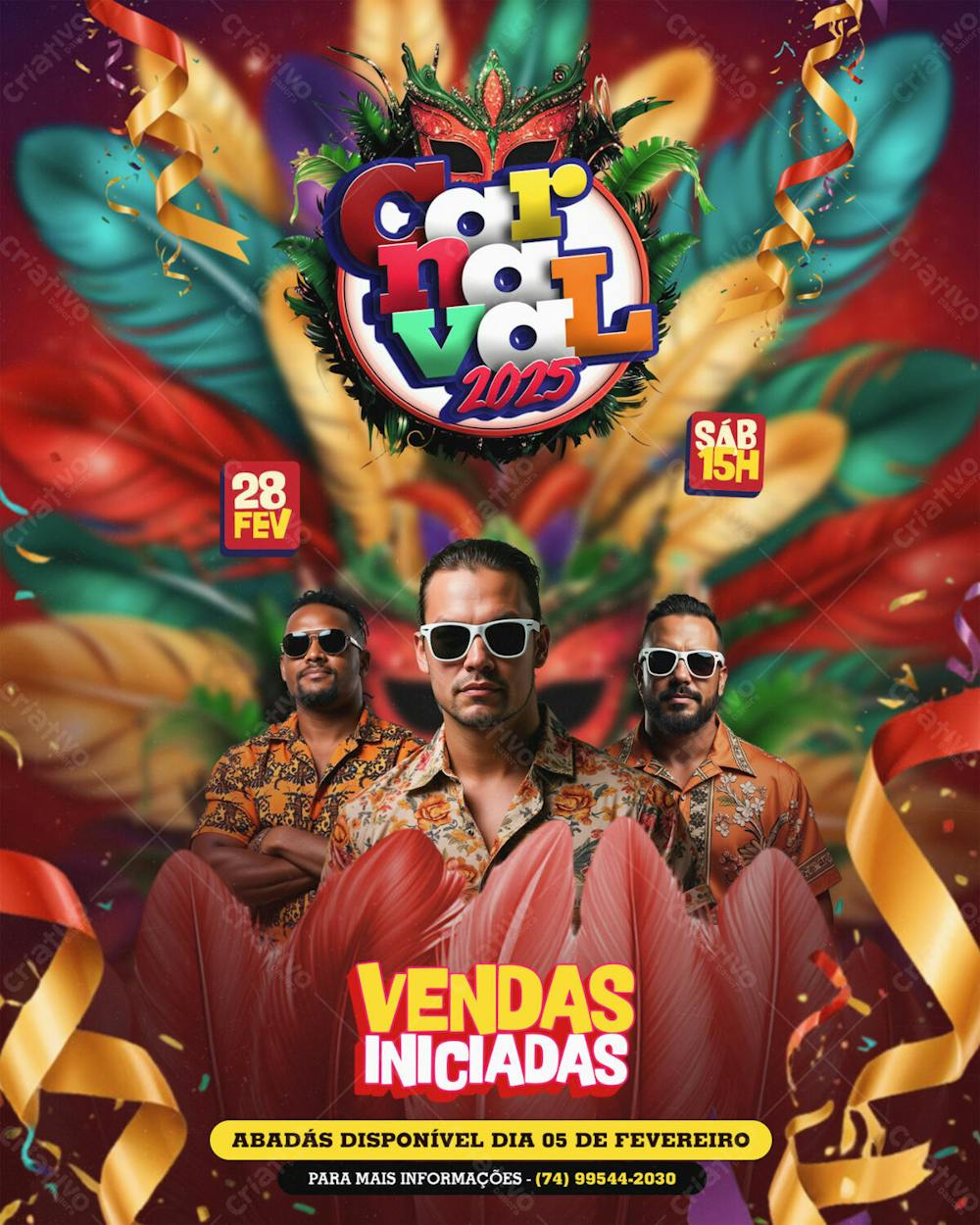 Flyer Evento Carnaval Feed 2025