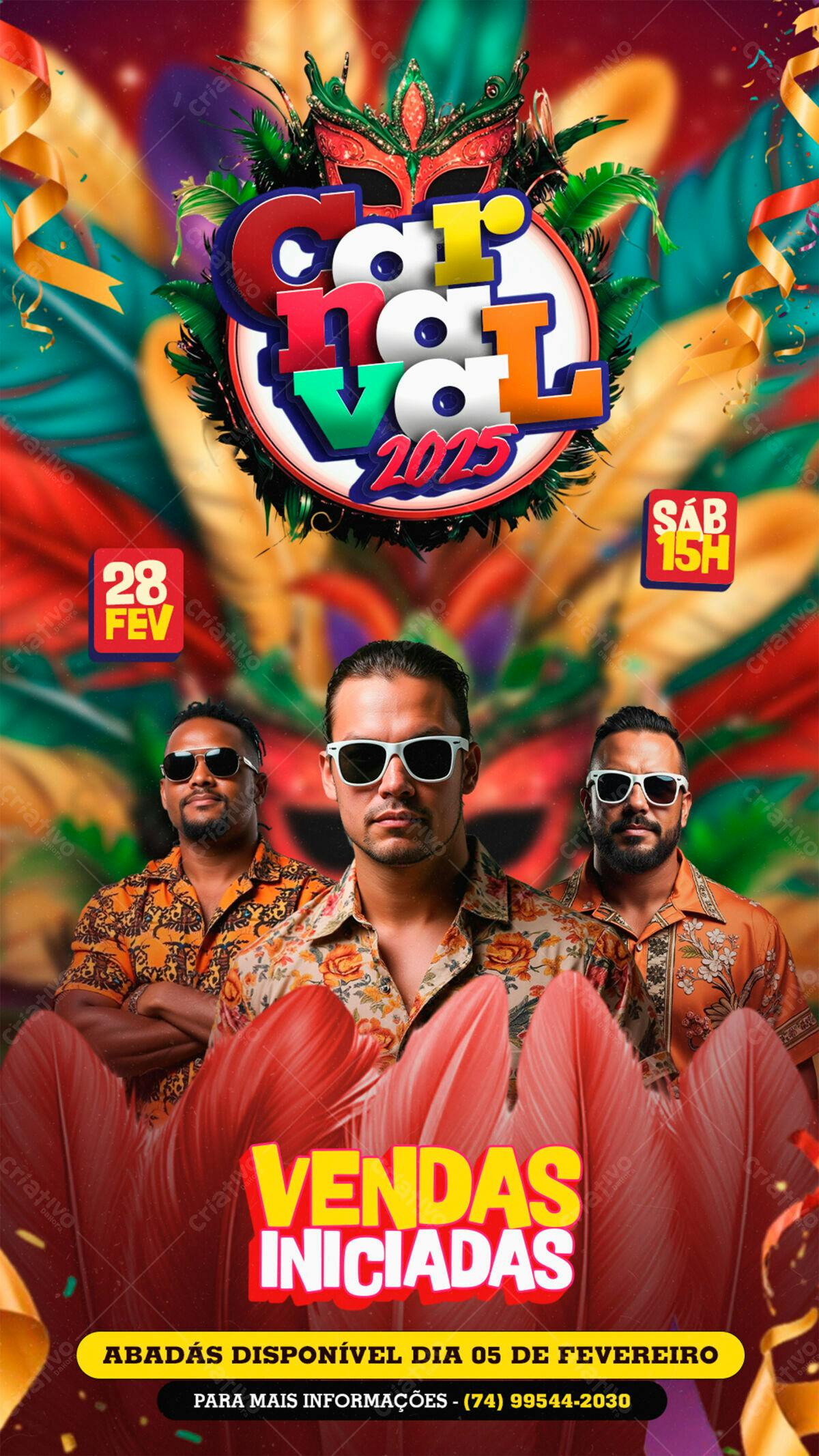Flyer Carnaval 2025 PSD Editável