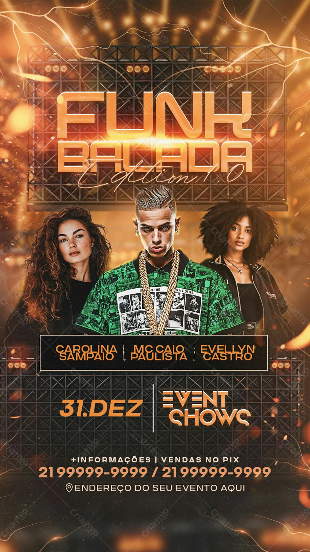 Flyer Evento Funk Balada Edition 1.0 Story