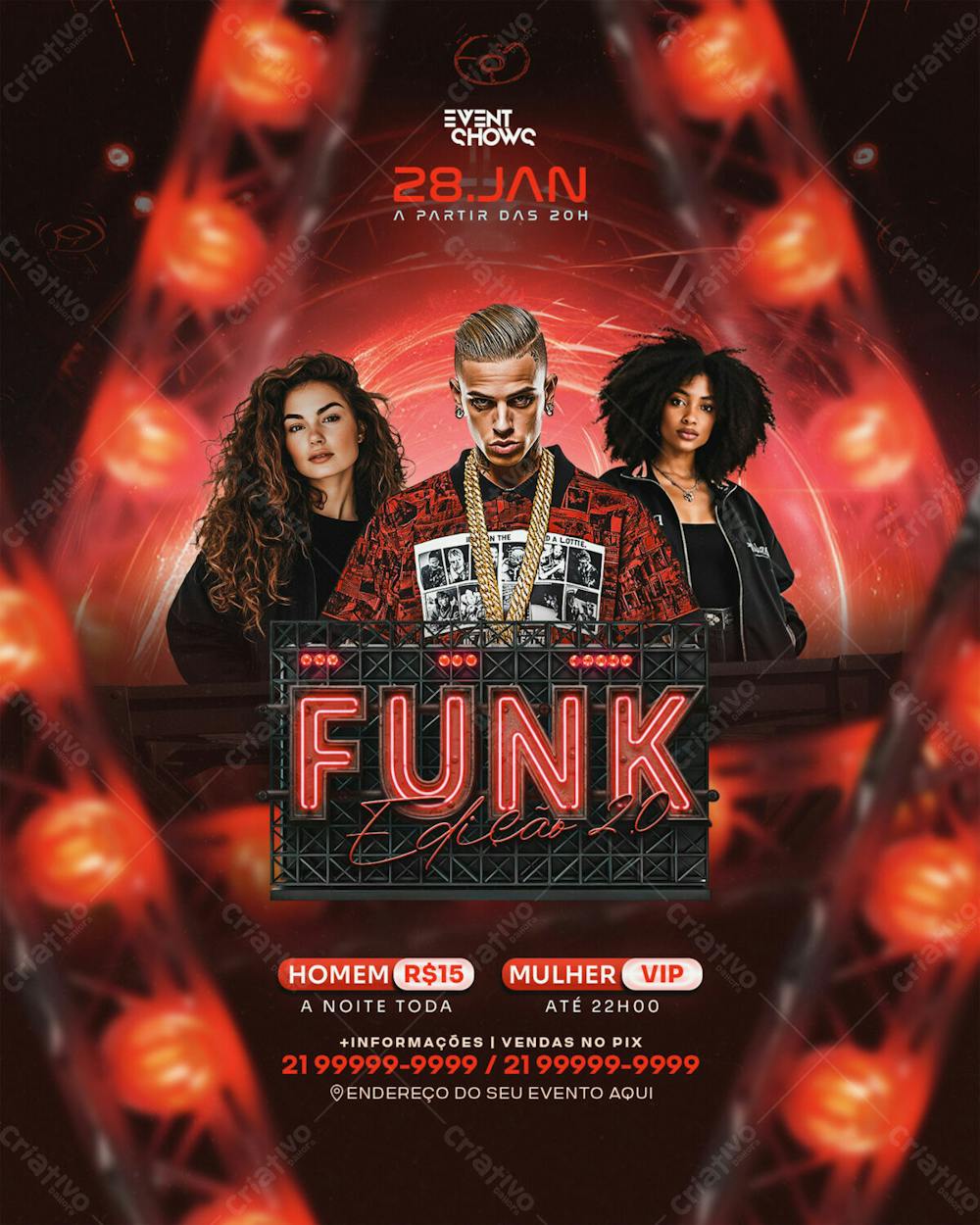 Flyer Evento Funk Feed