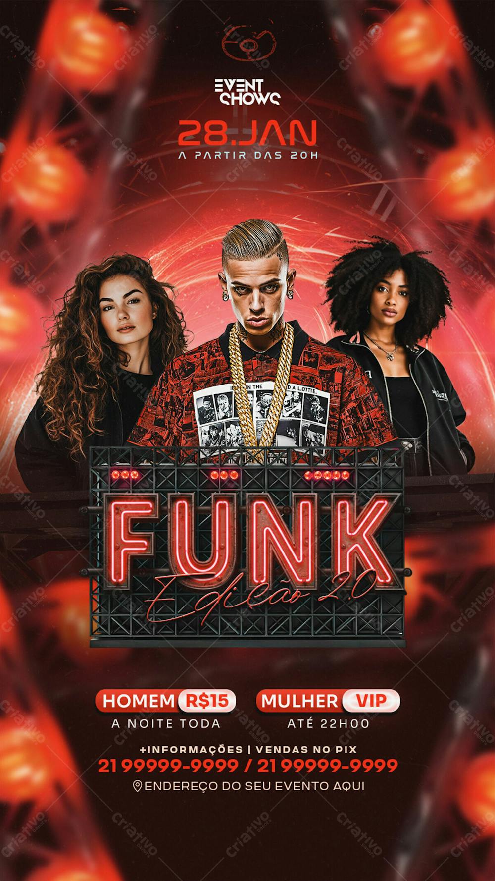 Flyer Evento Funk Story