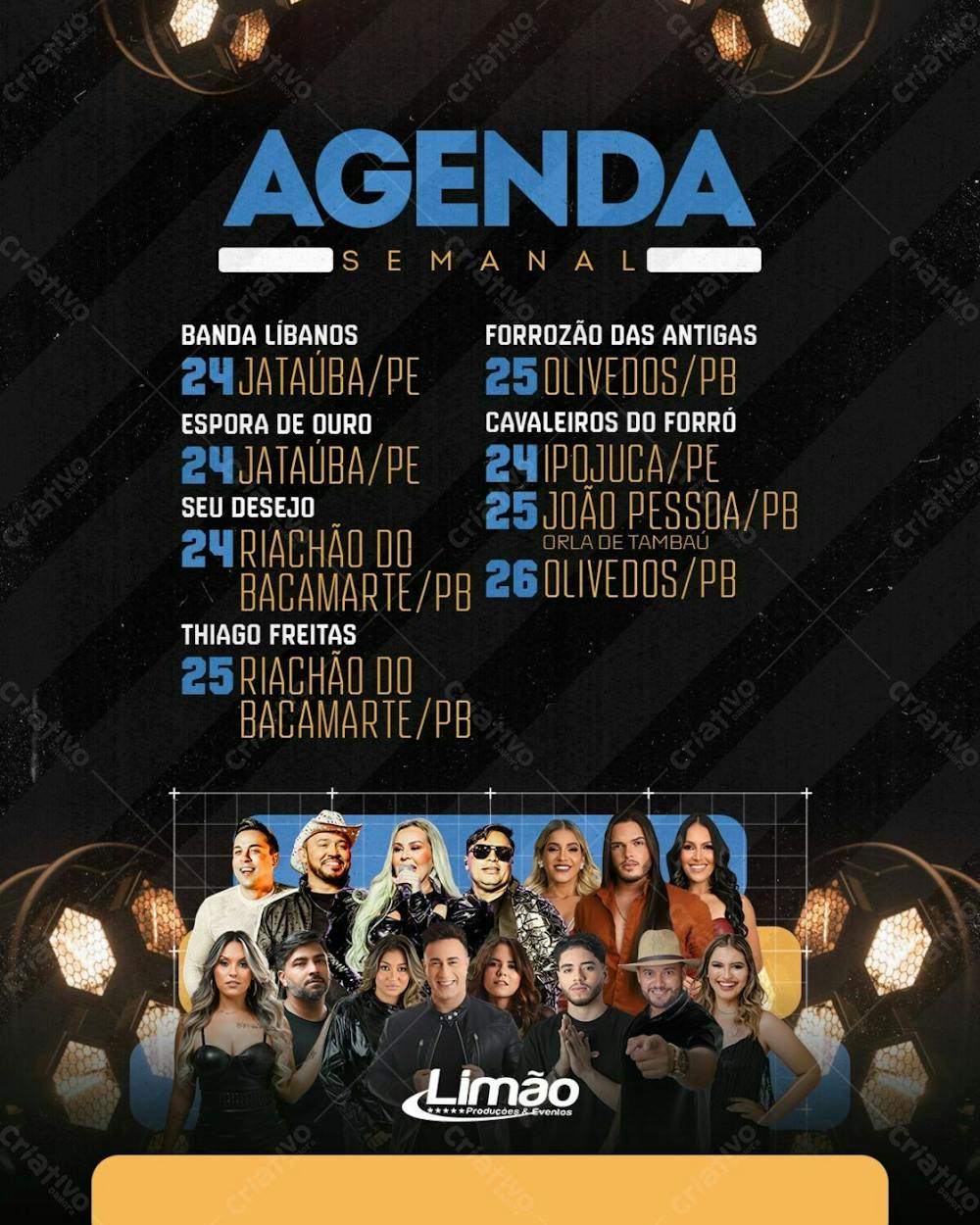 Agenda Semanal - Artistas