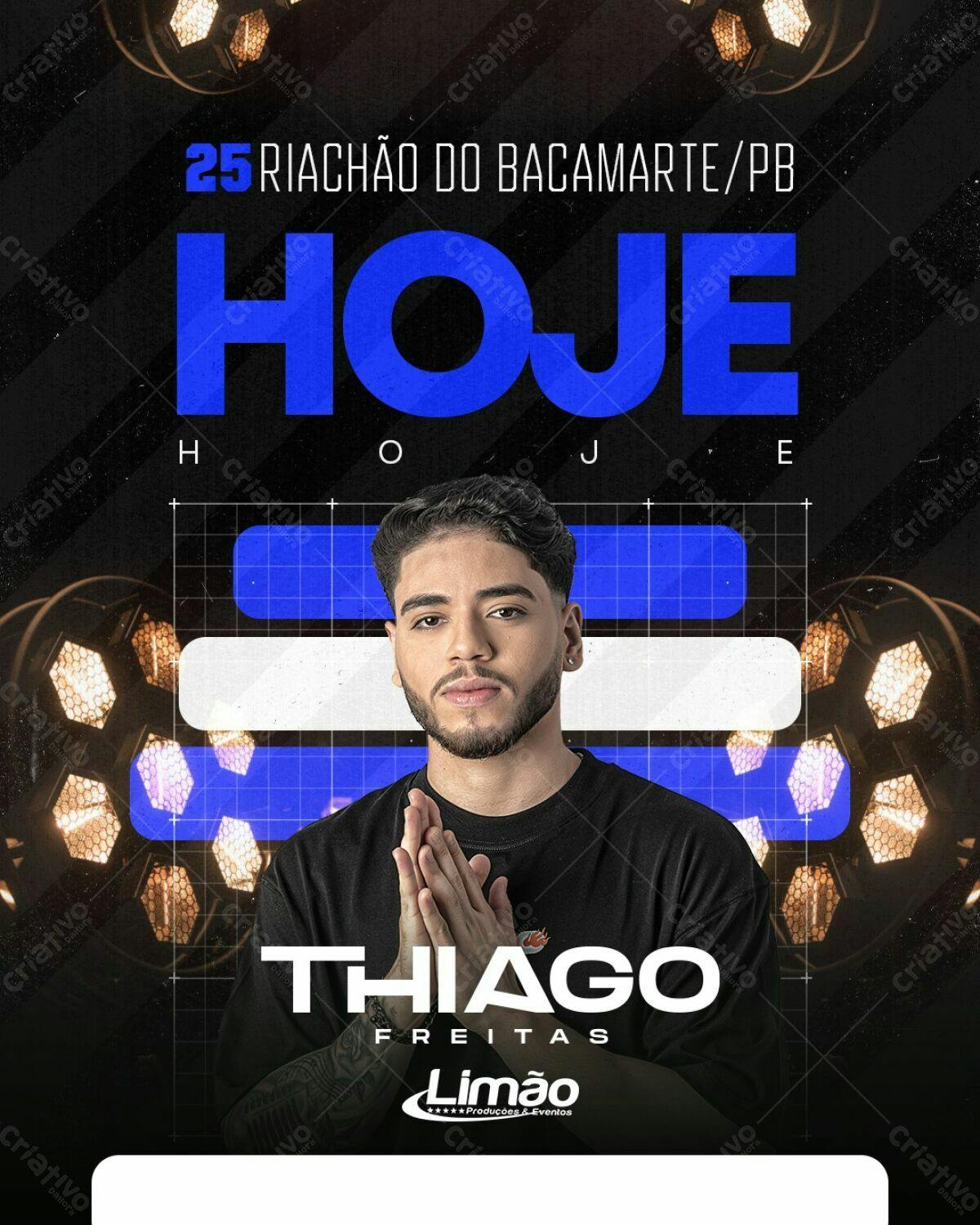 Flyer para Show Thiago Freitas PSD Editável