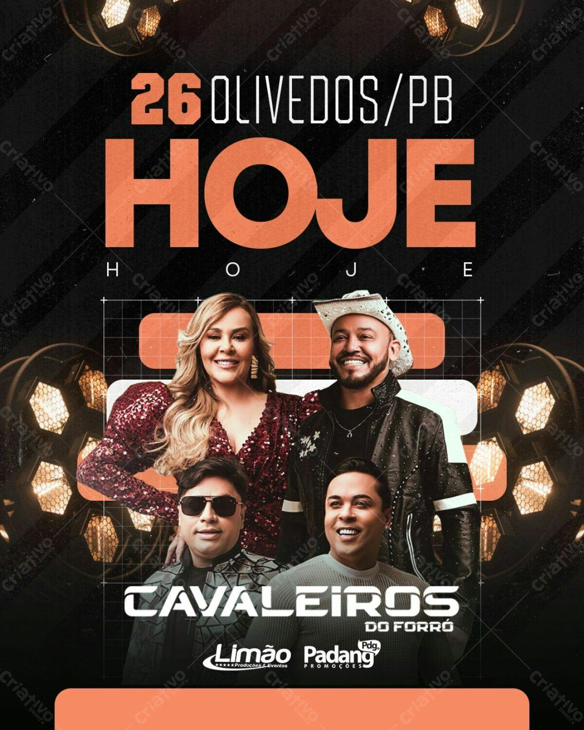 Flyer para Show de Forró em Olivedos/PB PSD Editável