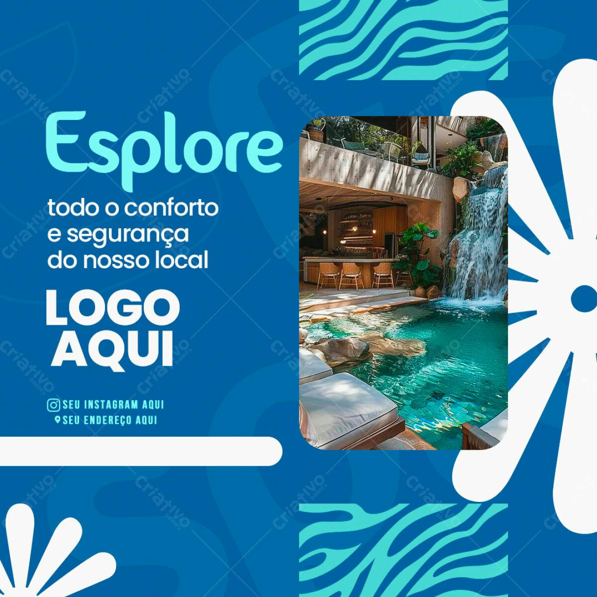 Post Instagram para Resort PSD Editável