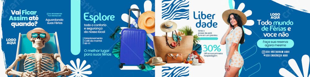 Social Media Resort Carrossel Psd Editavel