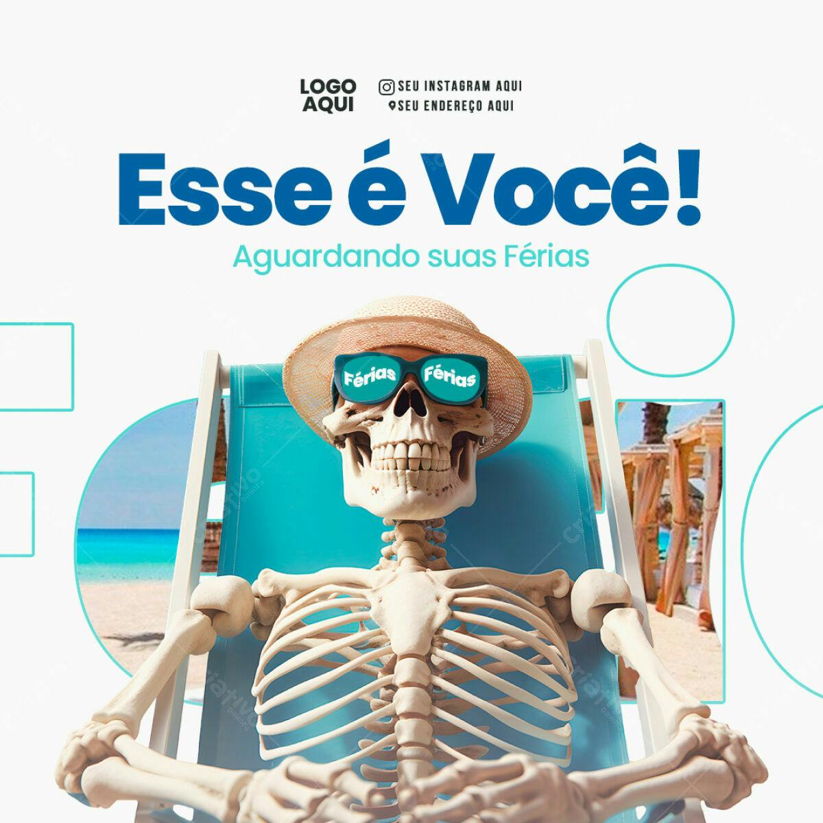 Post para Férias PSD Editável