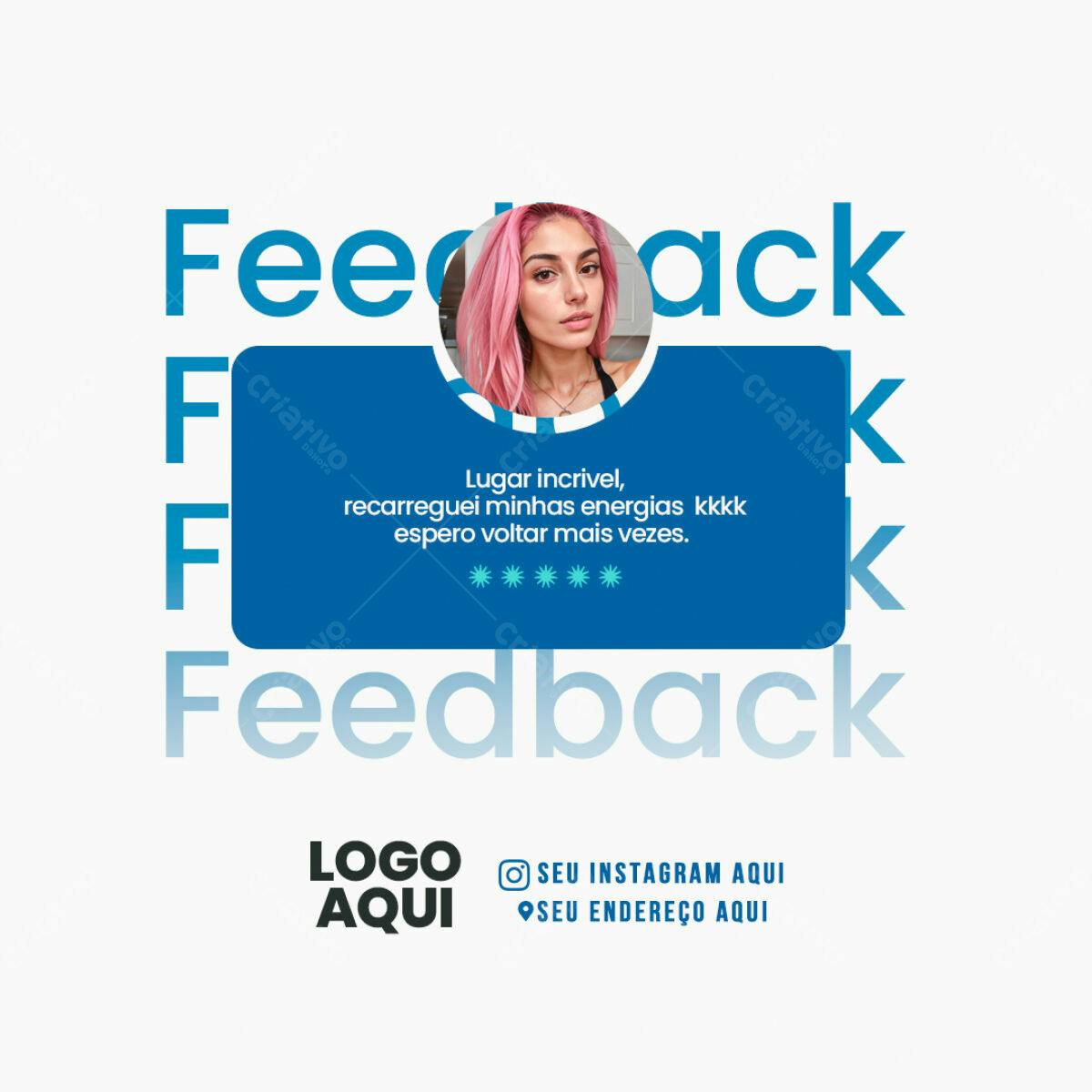 Post Instagram Feedback PSD Editável