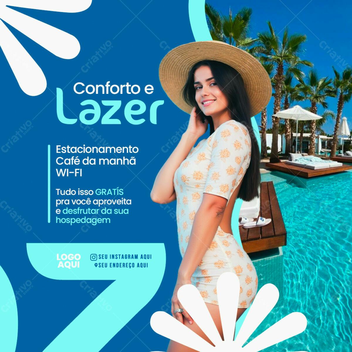 Post para Hotel PSD Editável