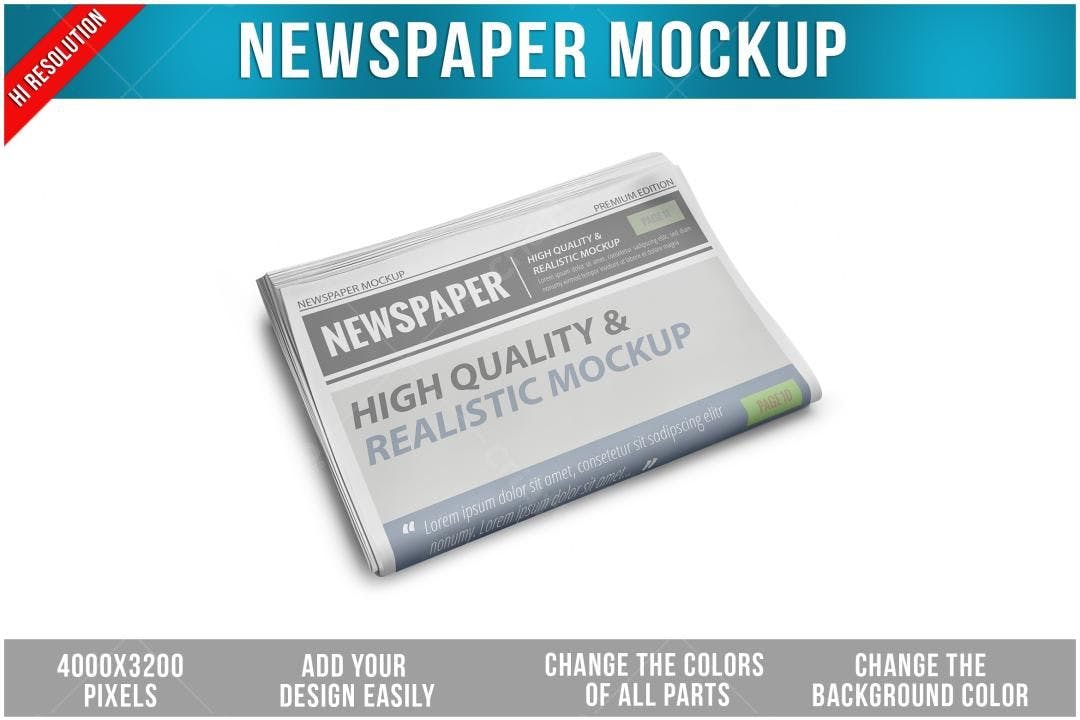 Mockup Jornal Realista: Design de Imprensa