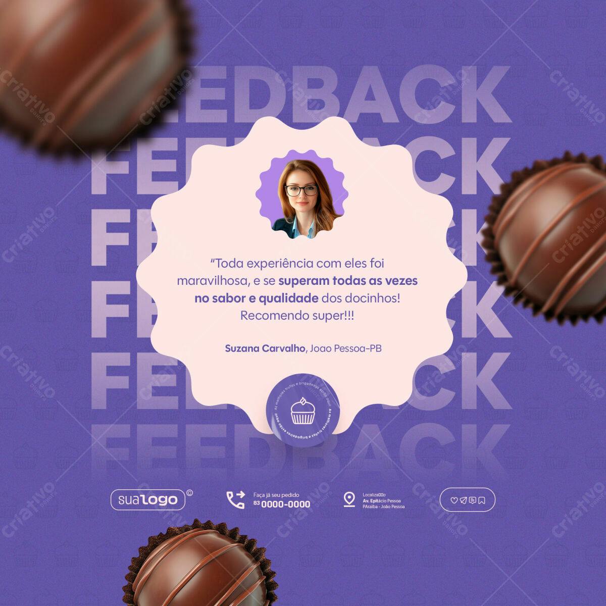 Postagem Instagram Doces PSD Editável
