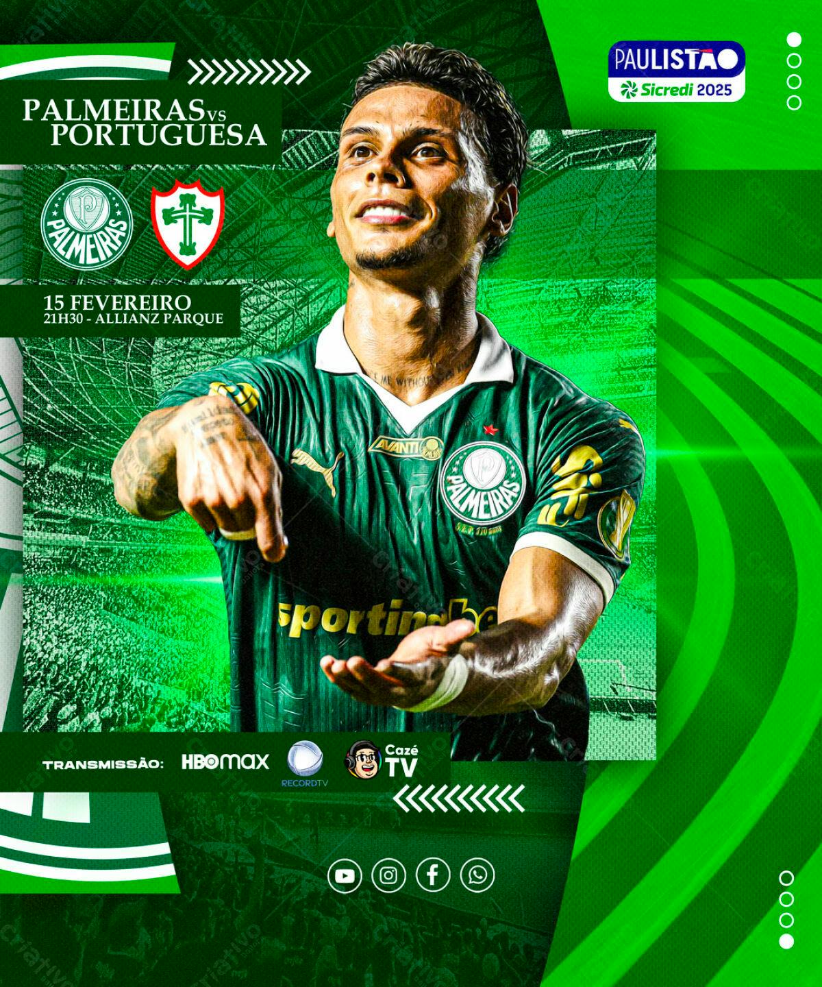 Flyer Palmeiras x Portuguesa PSD Editável