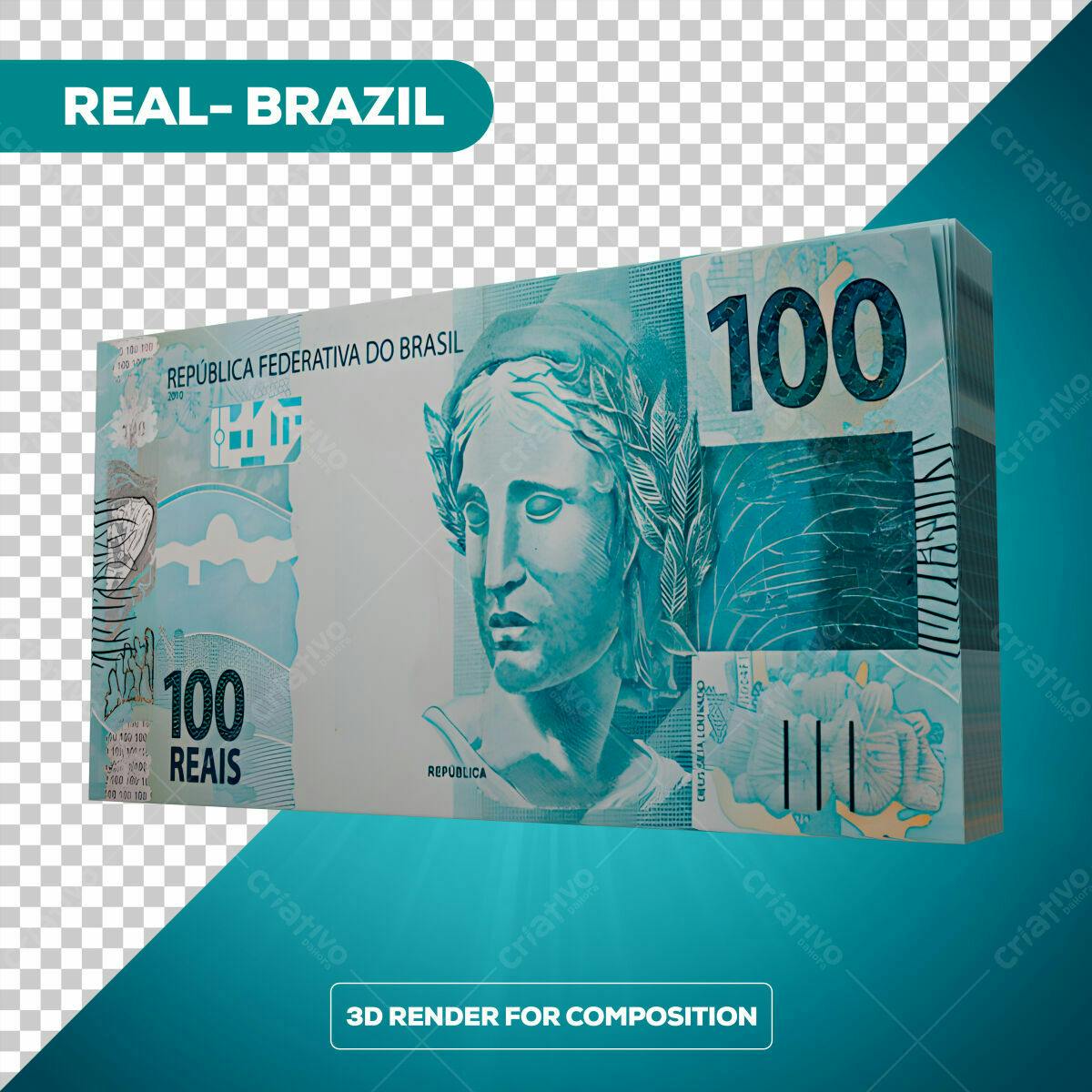 Modelo de Cédula de 100 Reais PSD Editável