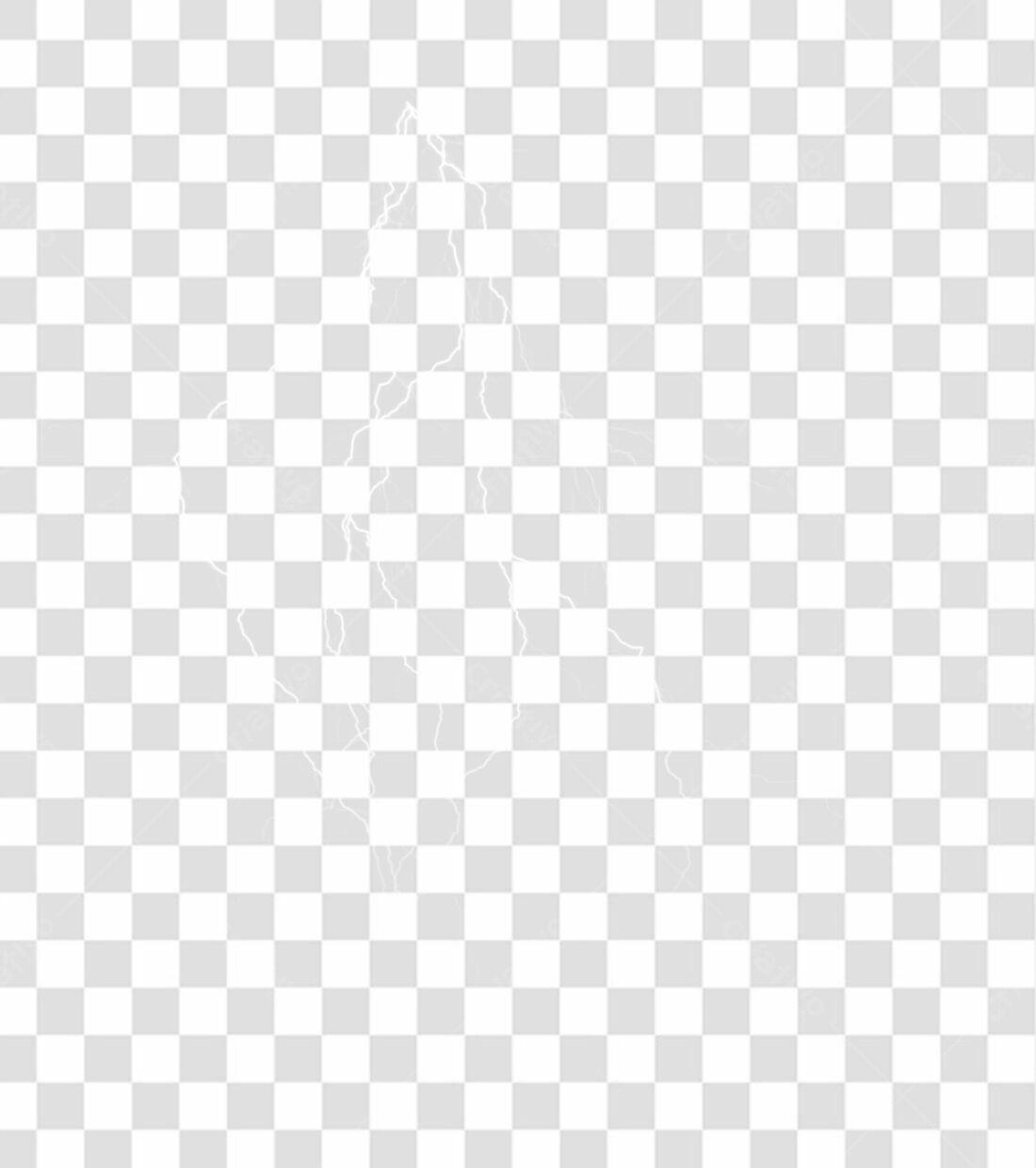 Elemento gráfico PNG raio branco com fundo transparente
