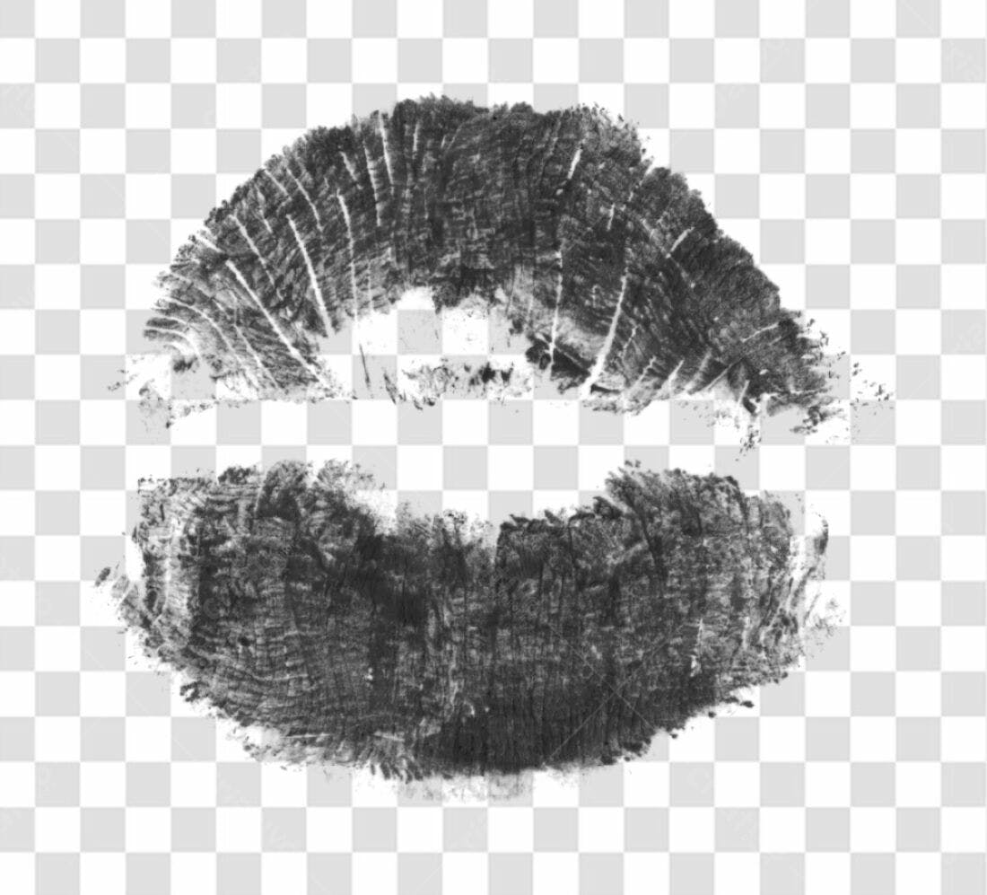 PNG Marca de Batom Preto com fundo transparente