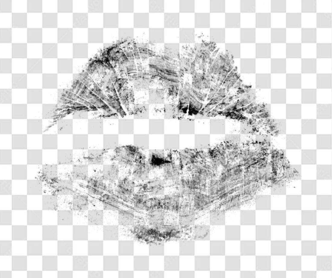 PNG Marca de Batom Preto com fundo transparente