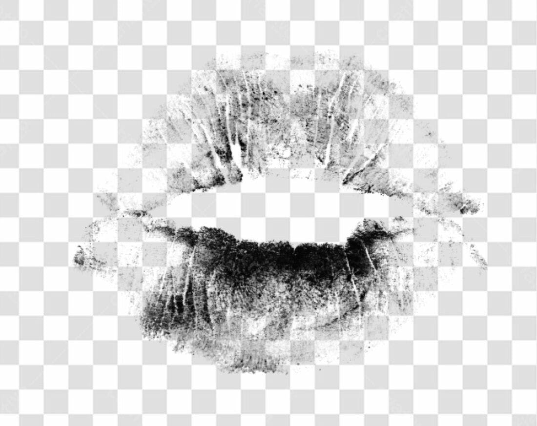 PNG Marca de Batom Preto com fundo transparente
