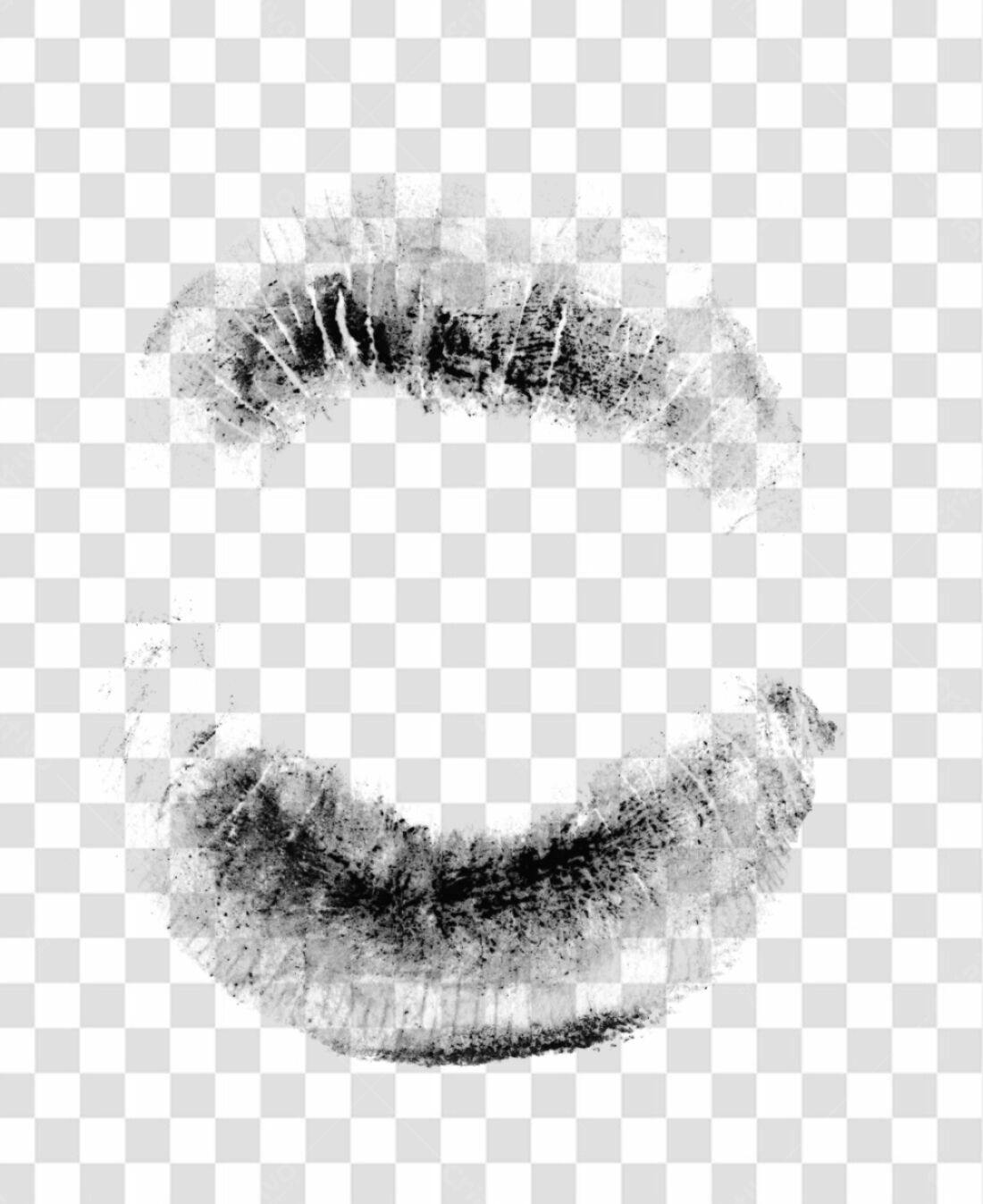PNG Marca de Batom Preta com fundo transparente