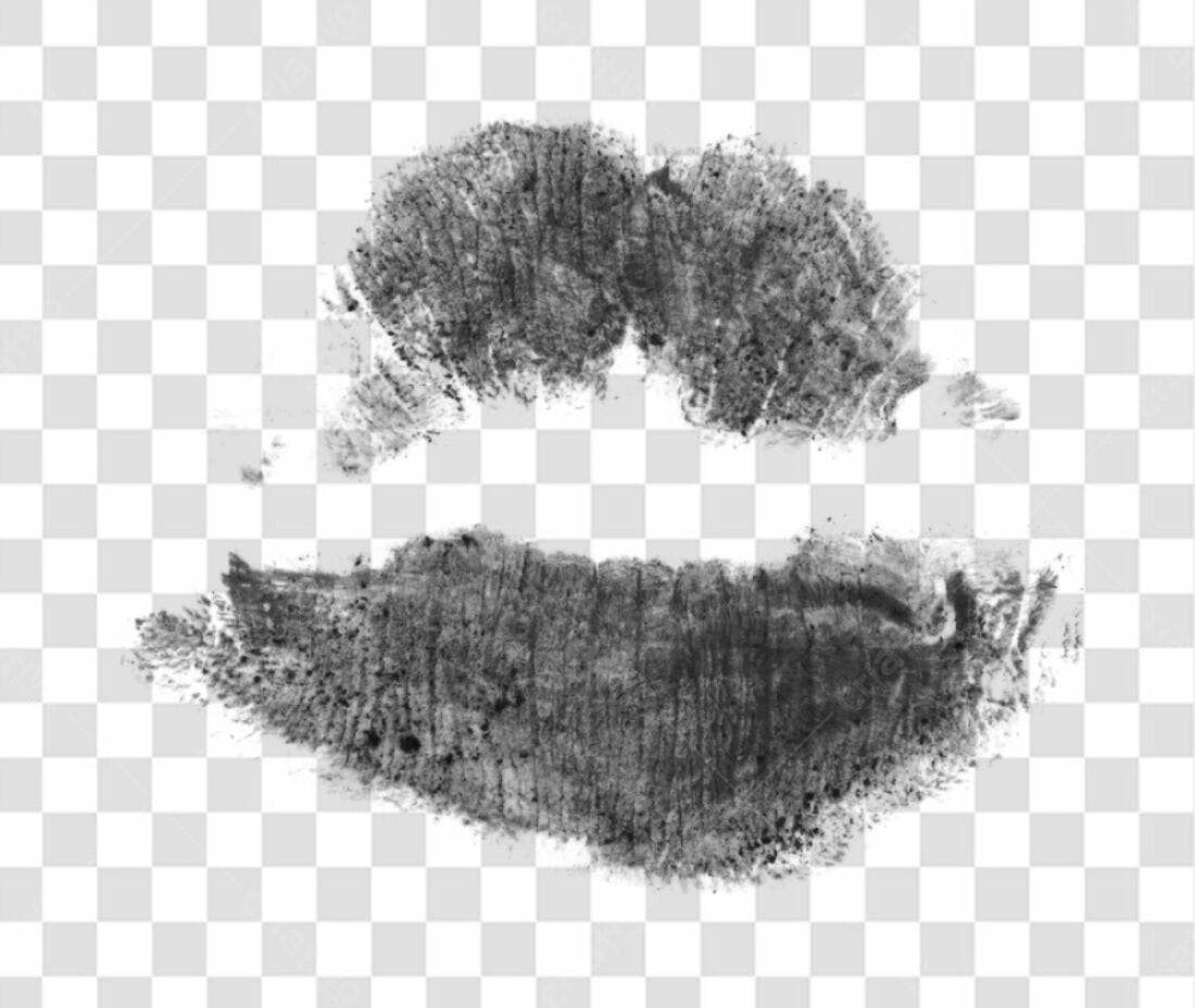 PNG Marca de Batom Preto com fundo transparente