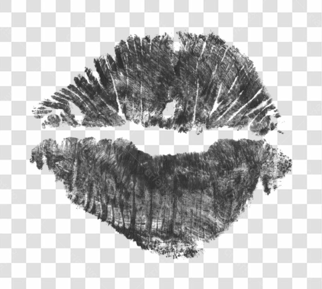 PNG Marca de Batom para Post Instagram com fundo transparente