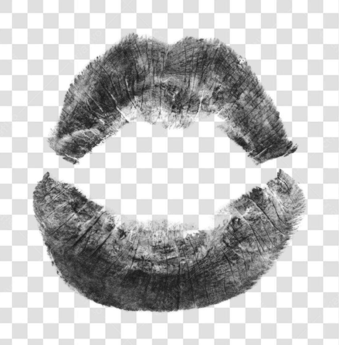 PNG Marca de Batom Preto com fundo transparente