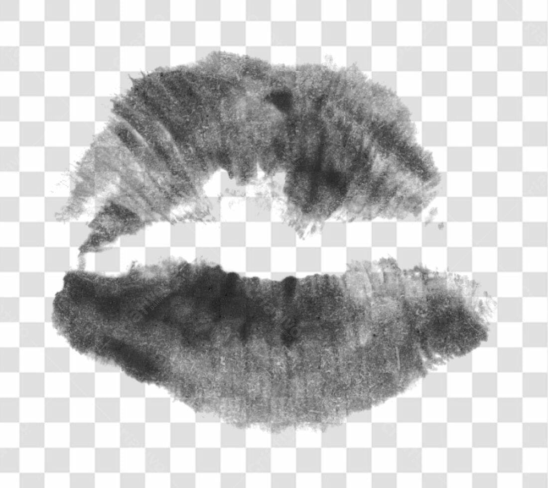 PNG Marca de Batom Preto com fundo transparente