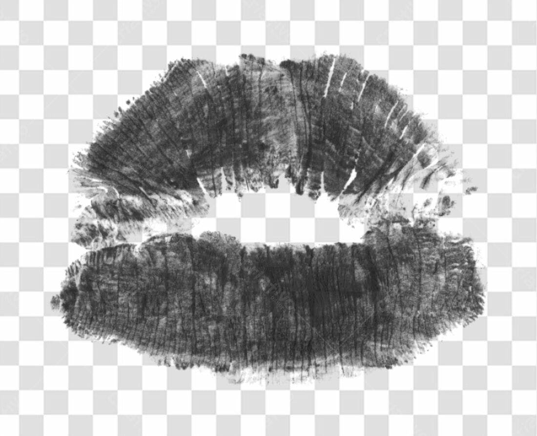 PNG Marca de Batom Preto com fundo transparente