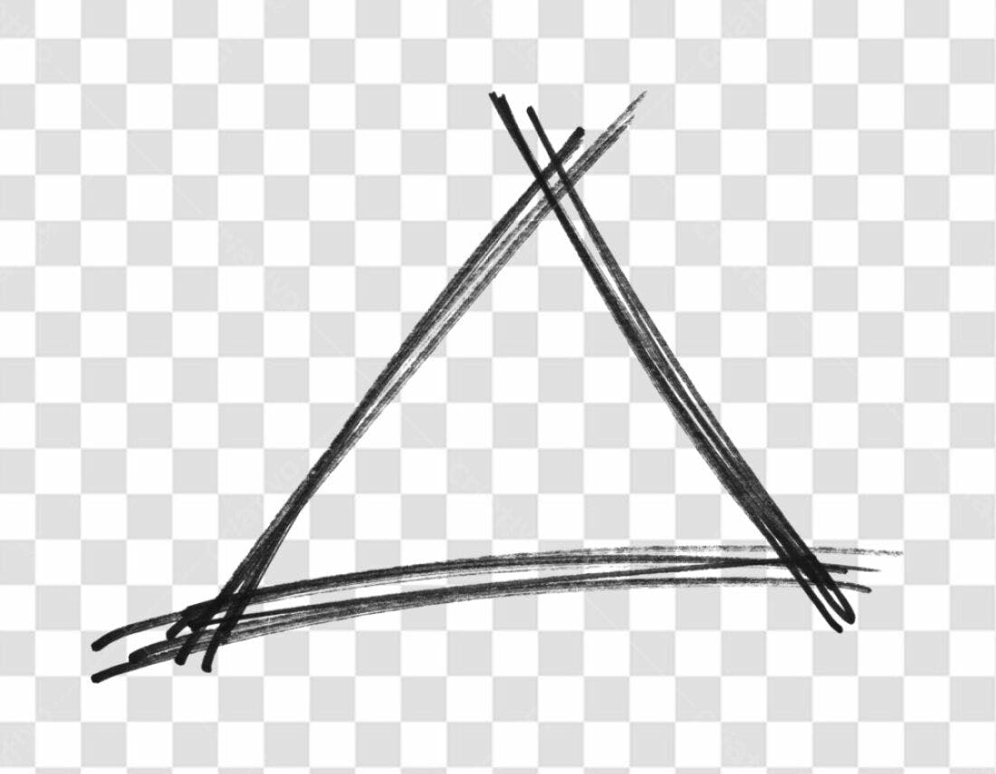 Moldura Triangular PNG com fundo transparente