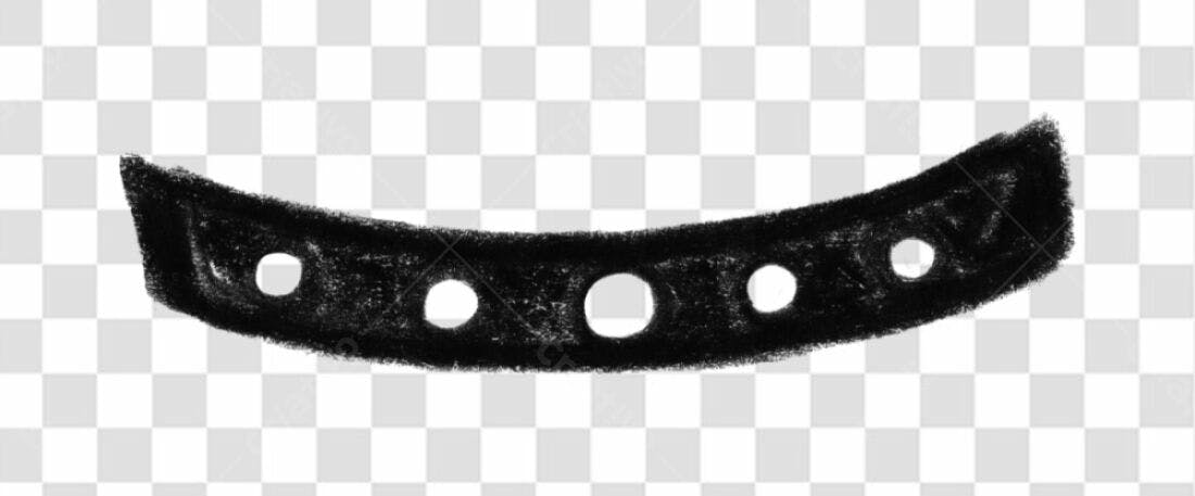 Banner abstrato preto PNG com fundo transparente
