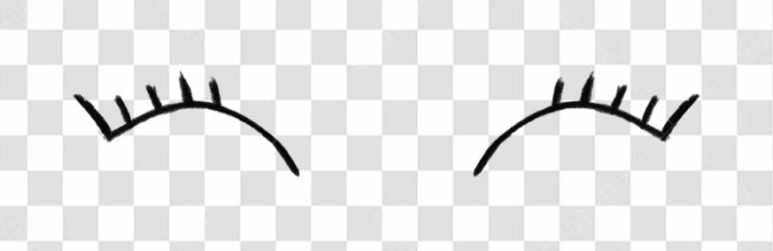 PNG Olhos Fechados para Stories Instagram com fundo transparente