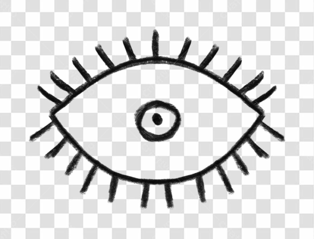 Logo Olho Desenhado PNG com fundo transparente