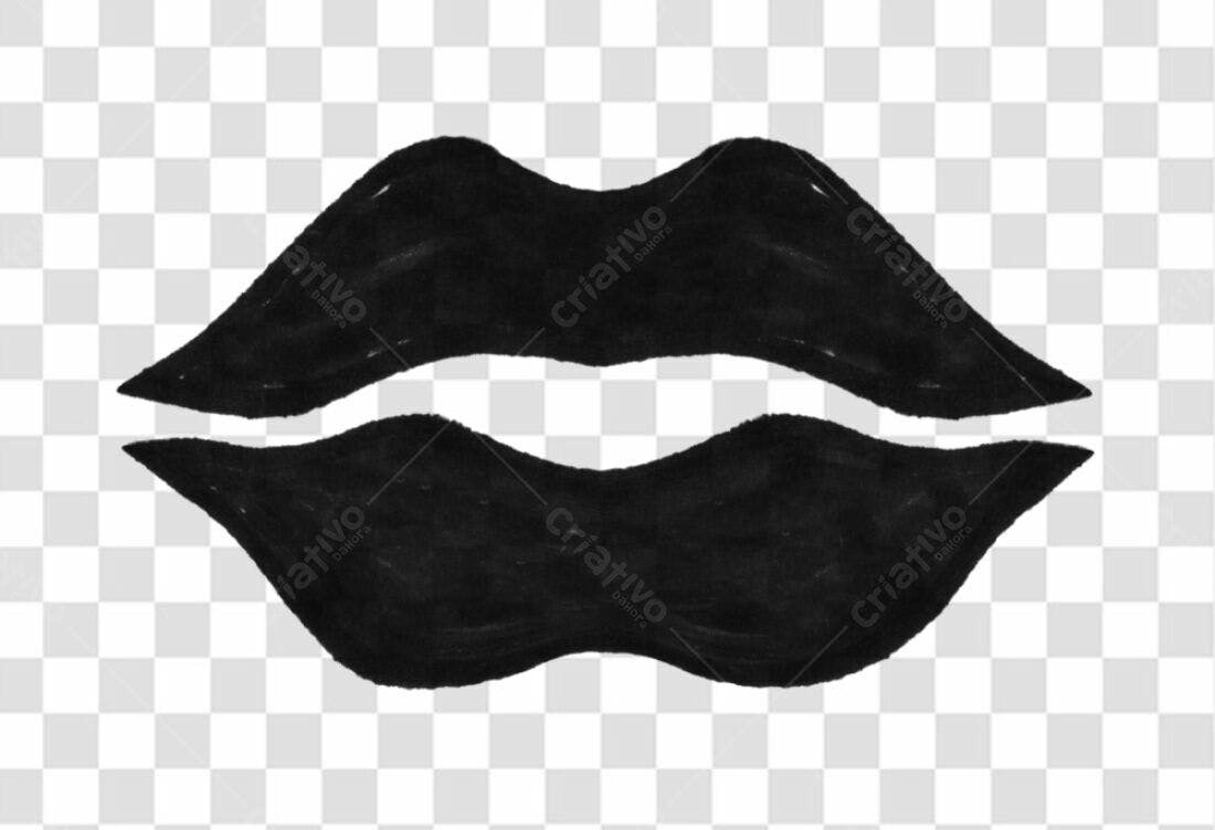 PNG para Story Instagram Beijo Preto com fundo transparente