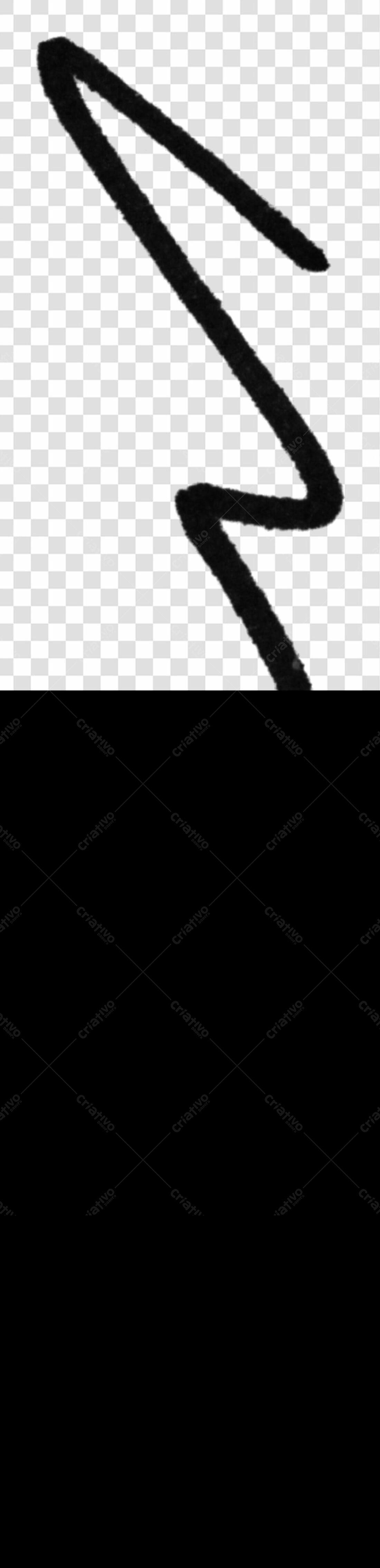 Elemento gráfico abstrato preto PNG com fundo transparente