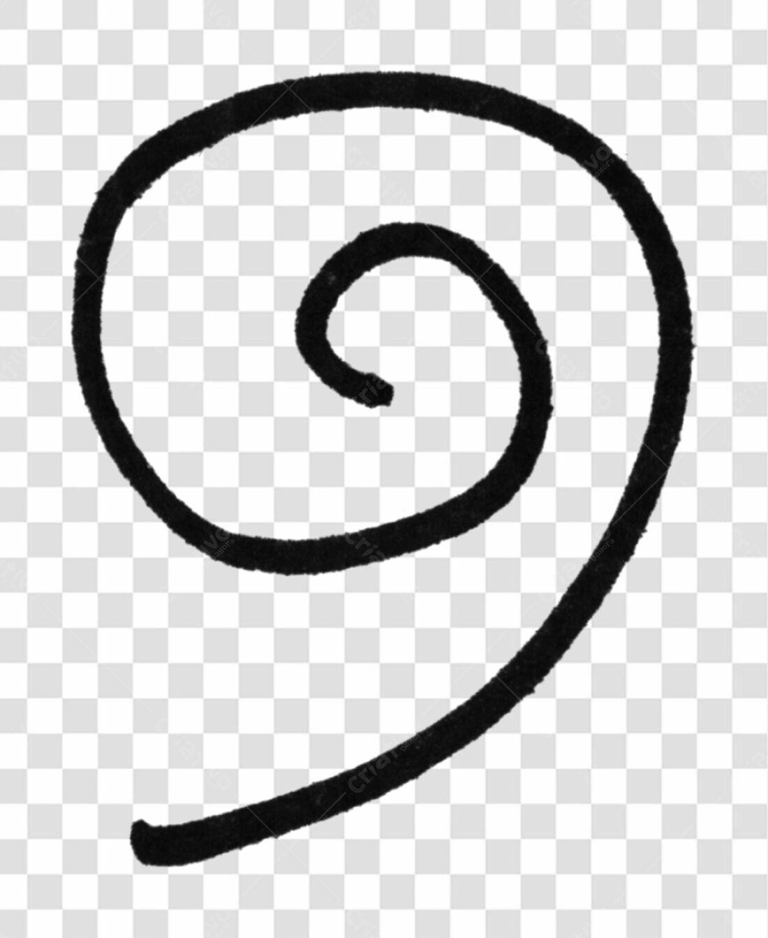 Elemento espiral PNG com fundo transparente