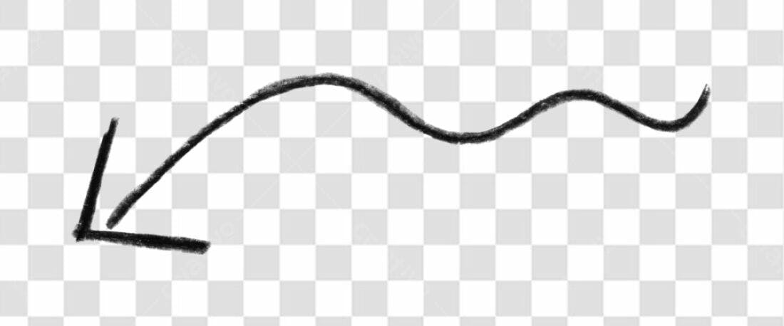 Seta direcional PNG com fundo transparente