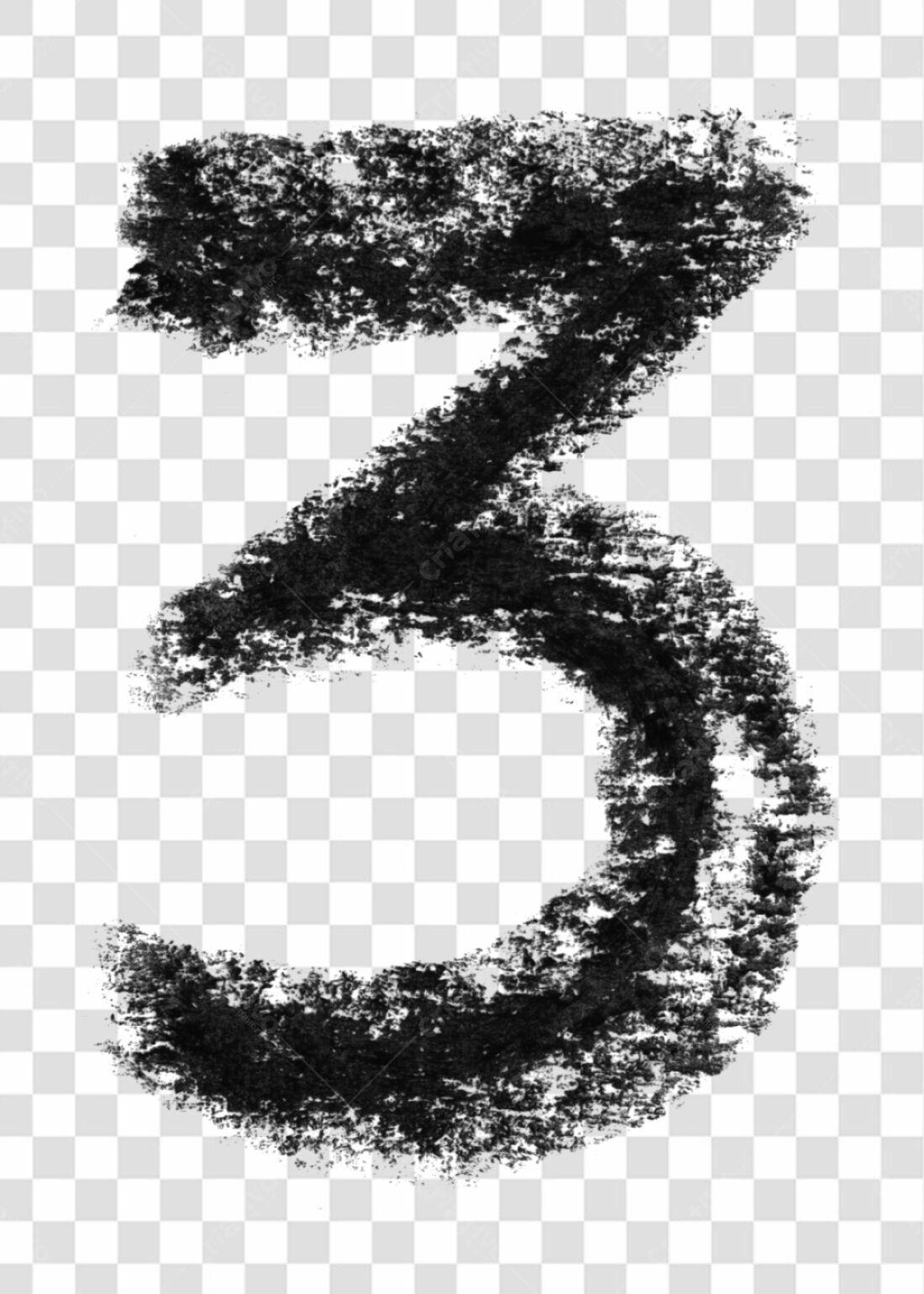 Elemento gráfico Número 3 PNG com fundo transparente