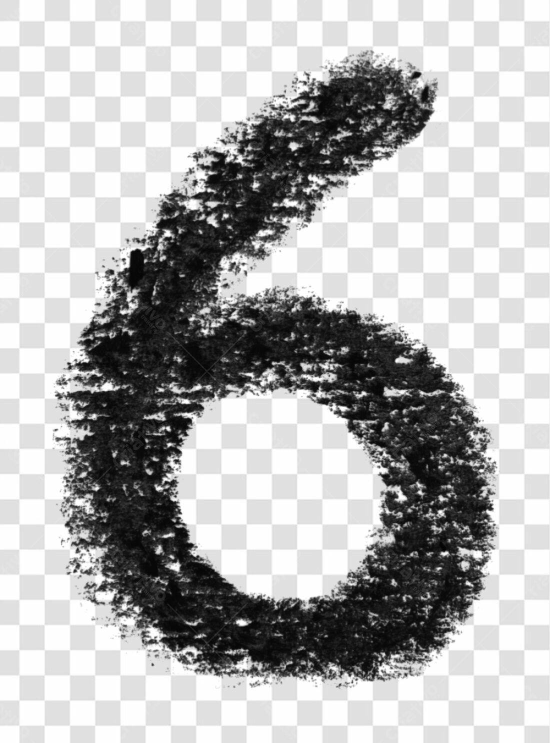 Elemento gráfico Número 6 PNG com fundo transparente