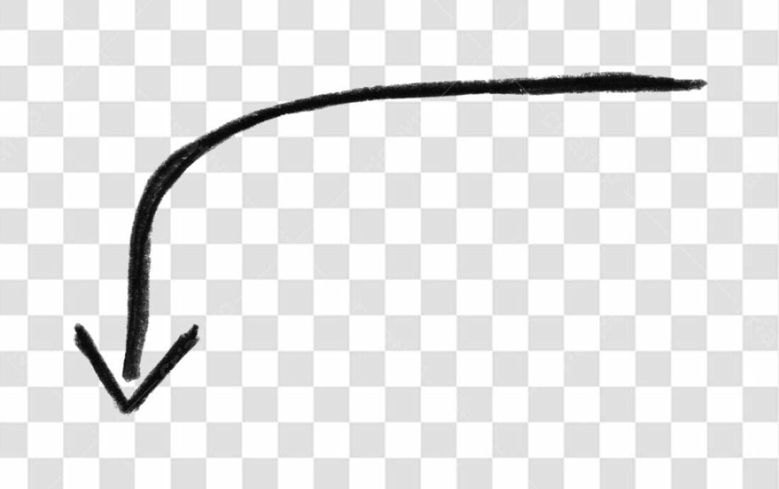 Seta Desenhada PNG com fundo transparente