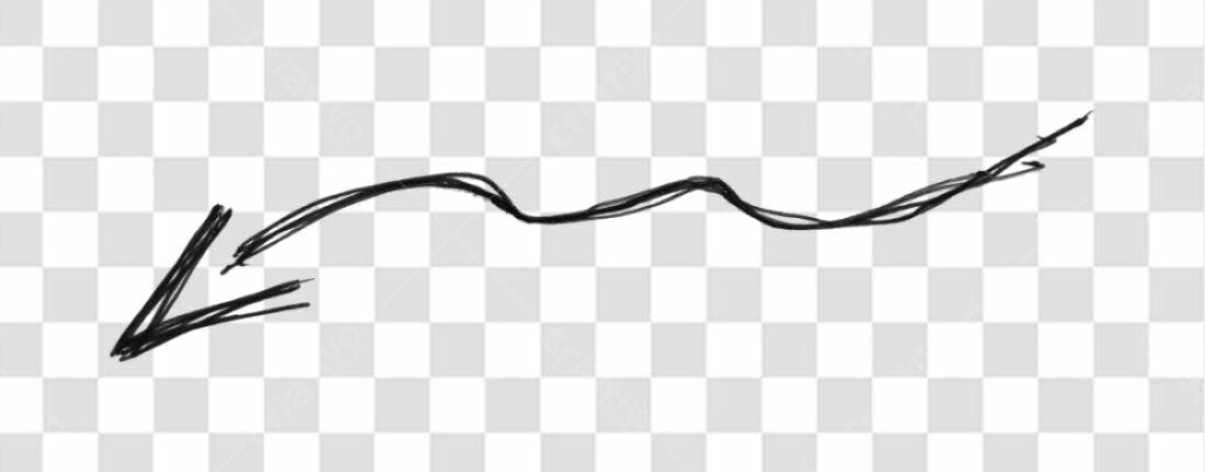 Elemento gráfico seta PNG com fundo transparente