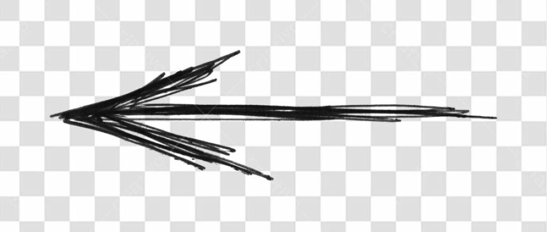 Elemento gráfico seta esquerda PNG com fundo transparente