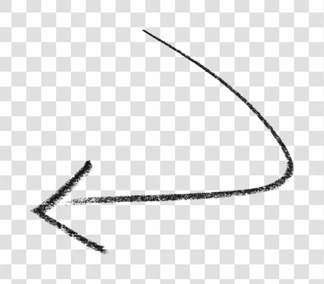 Elemento gráfico seta curva PNG com fundo transparente